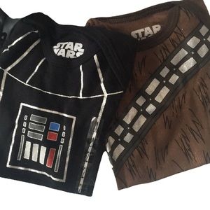 Five Onesies 12 Months Star Wars Disney Yoda C3PO Chewbacca R2D2 NEW